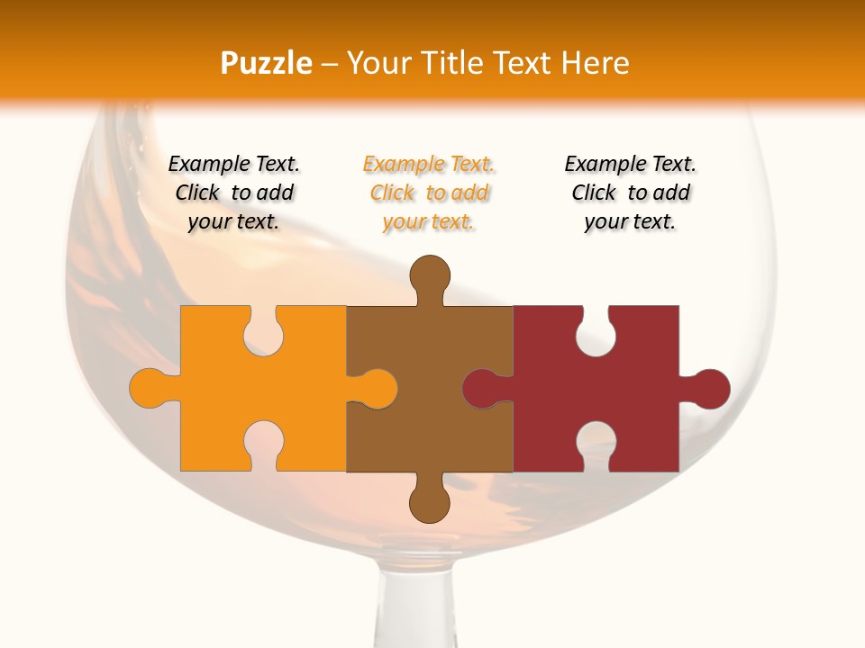 A Glass Of Whiskey On A White And Orange Background PowerPoint Template