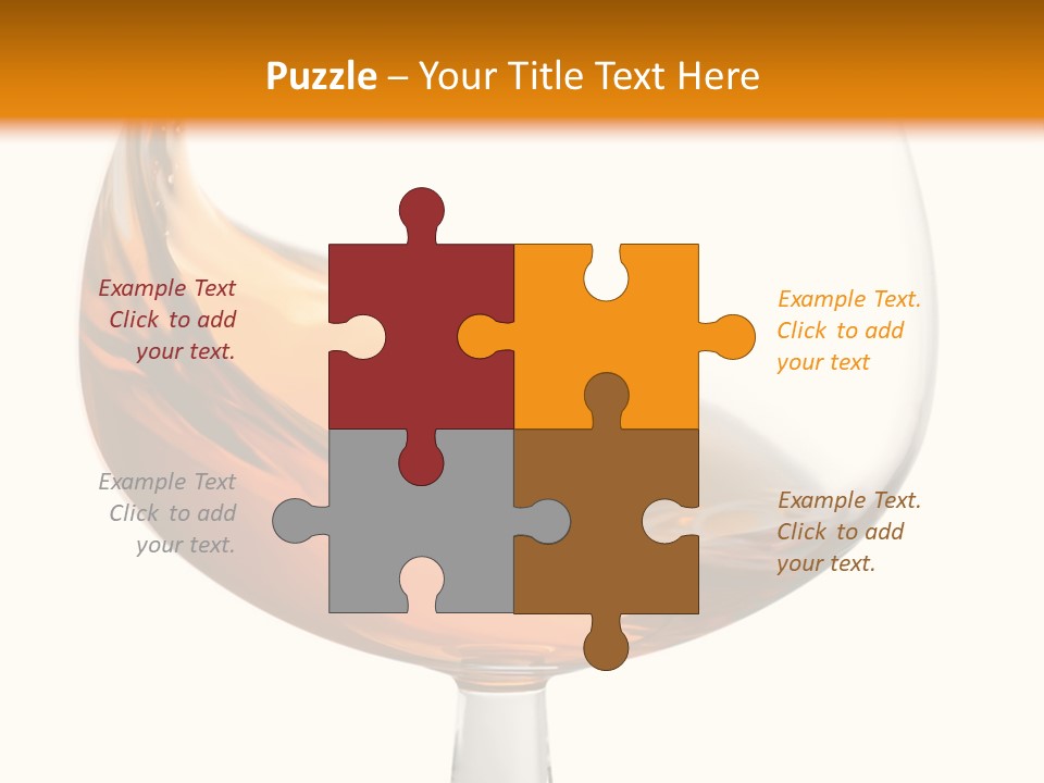 A Glass Of Whiskey On A White And Orange Background PowerPoint Template