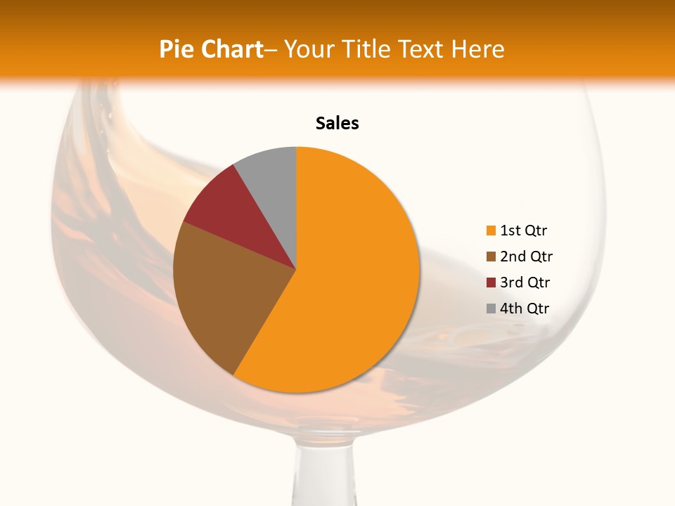 A Glass Of Whiskey On A White And Orange Background PowerPoint Template