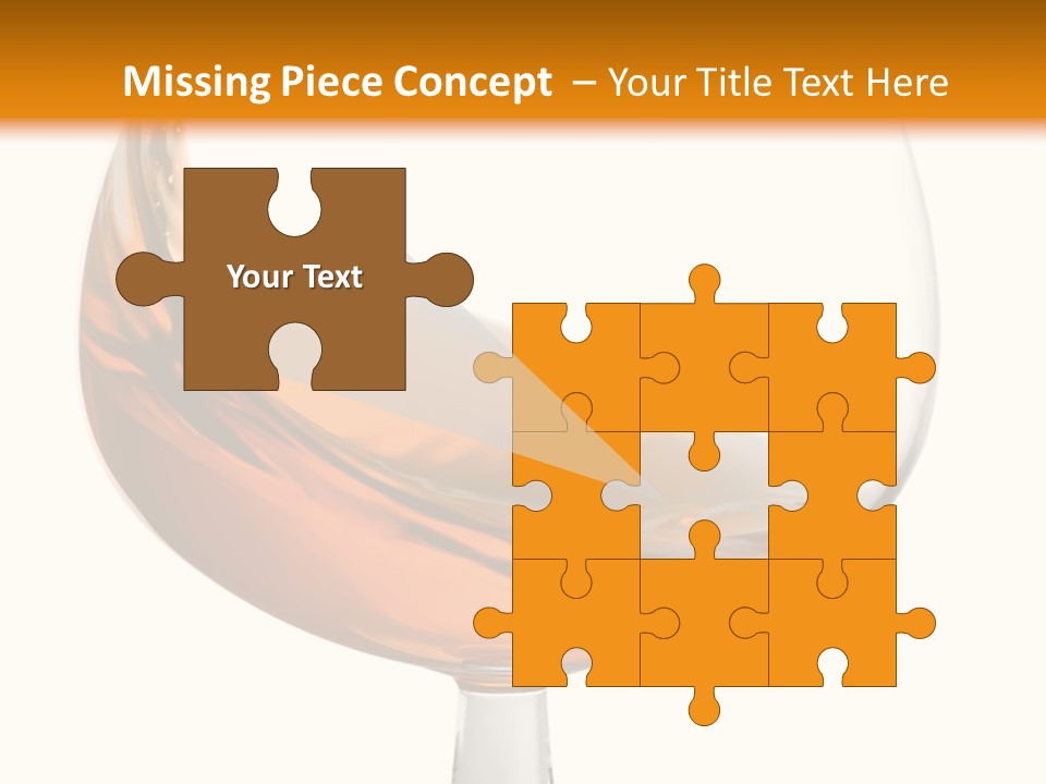 A Glass Of Whiskey On A White And Orange Background PowerPoint Template