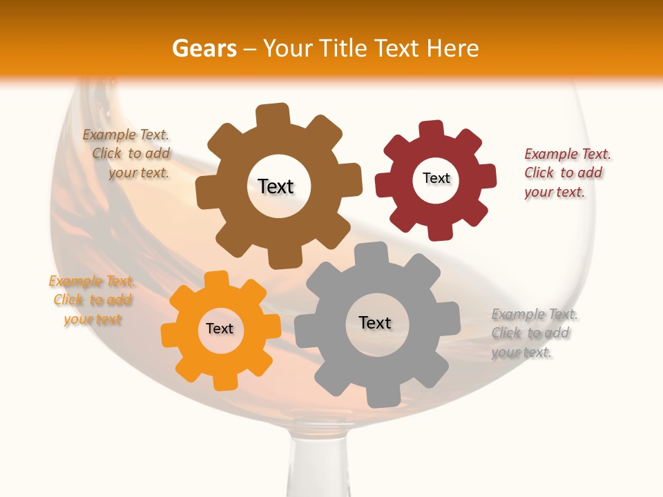 A Glass Of Whiskey On A White And Orange Background PowerPoint Template