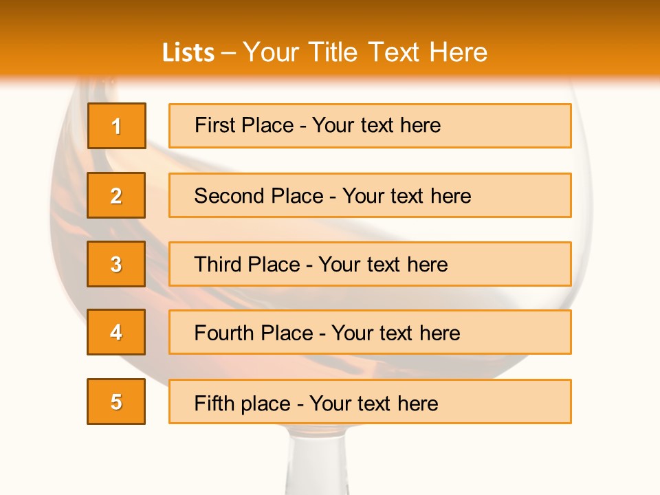 A Glass Of Whiskey On A White And Orange Background PowerPoint Template