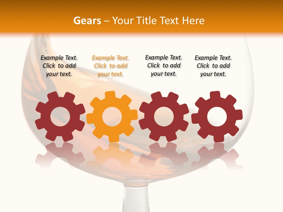 A Glass Of Whiskey On A White And Orange Background PowerPoint Template