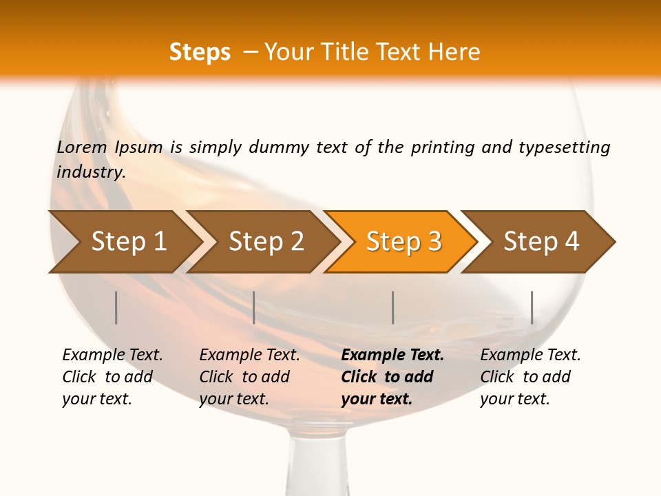 A Glass Of Whiskey On A White And Orange Background PowerPoint Template