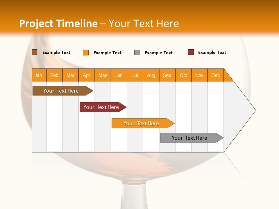 A Glass Of Whiskey On A White And Orange Background PowerPoint Template