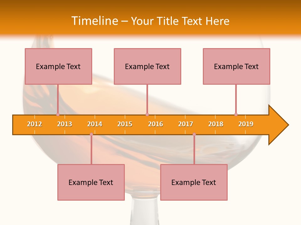A Glass Of Whiskey On A White And Orange Background PowerPoint Template