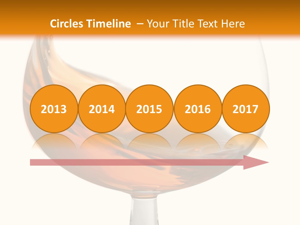 A Glass Of Whiskey On A White And Orange Background PowerPoint Template