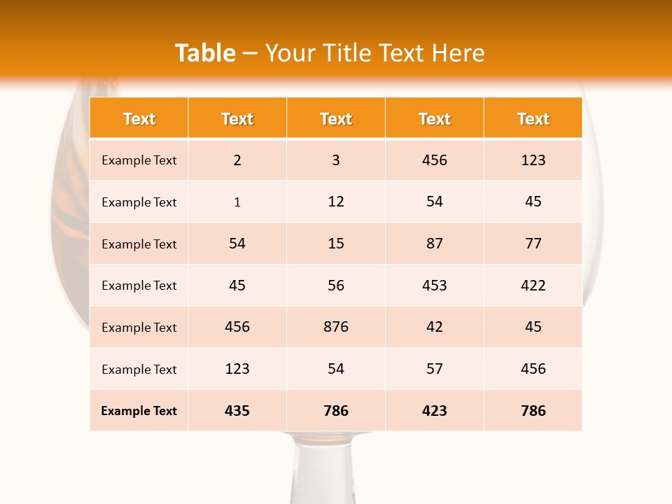 A Glass Of Whiskey On A White And Orange Background PowerPoint Template