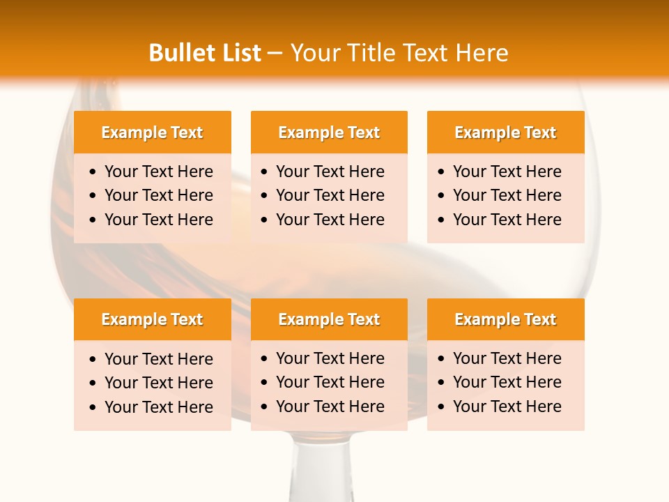 A Glass Of Whiskey On A White And Orange Background PowerPoint Template