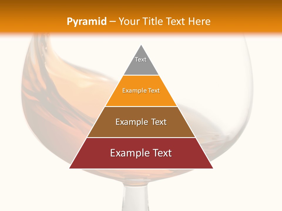 A Glass Of Whiskey On A White And Orange Background PowerPoint Template