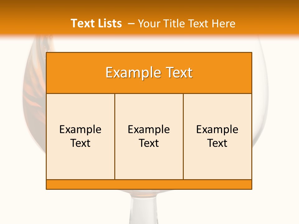 A Glass Of Whiskey On A White And Orange Background PowerPoint Template