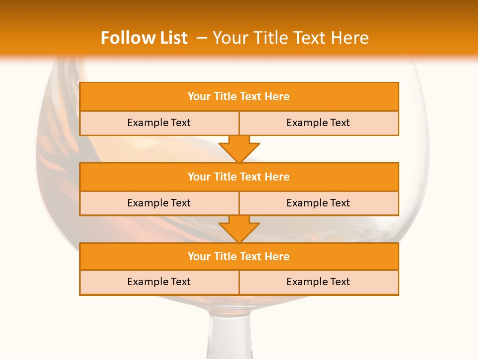 A Glass Of Whiskey On A White And Orange Background PowerPoint Template