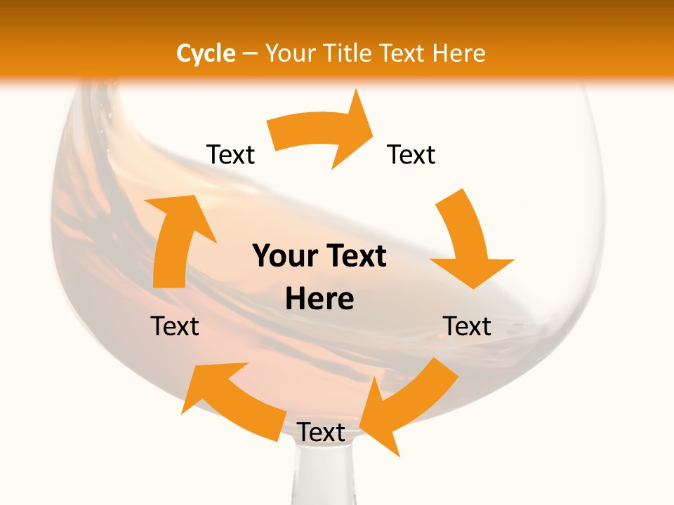 A Glass Of Whiskey On A White And Orange Background PowerPoint Template