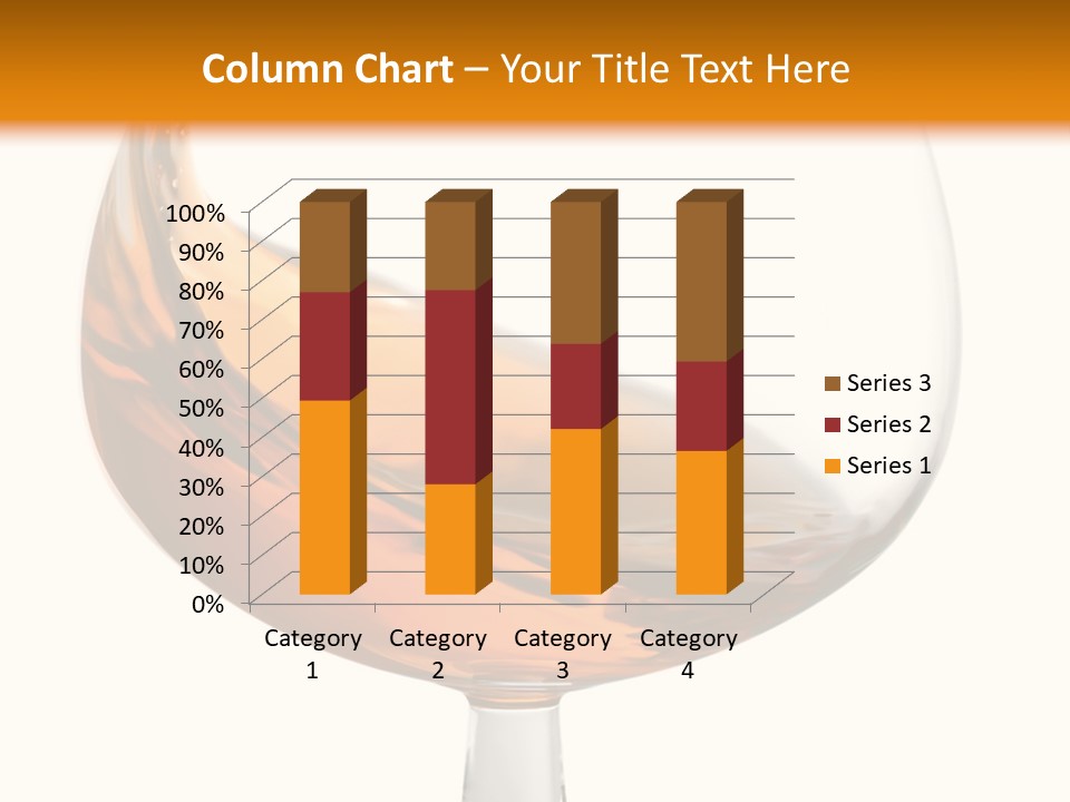 A Glass Of Whiskey On A White And Orange Background PowerPoint Template