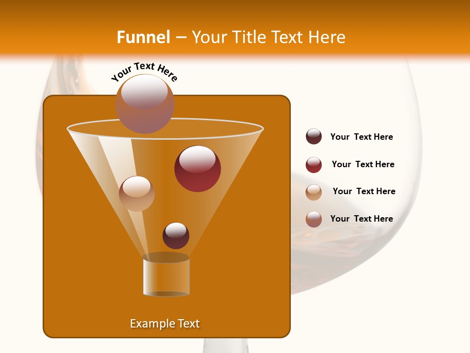 A Glass Of Whiskey On A White And Orange Background PowerPoint Template