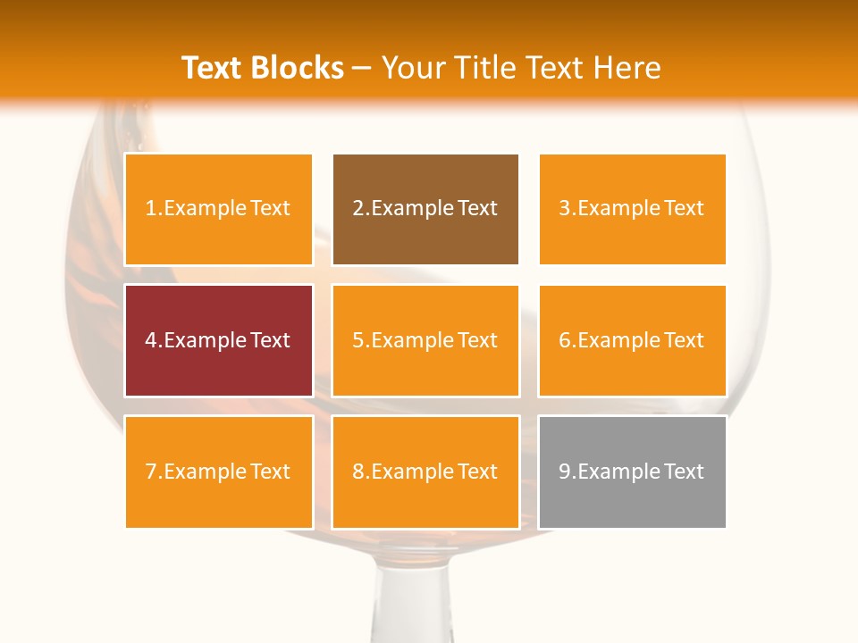 A Glass Of Whiskey On A White And Orange Background PowerPoint Template