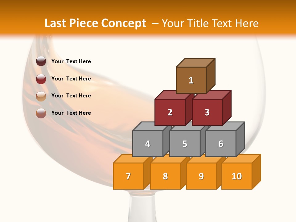 A Glass Of Whiskey On A White And Orange Background PowerPoint Template