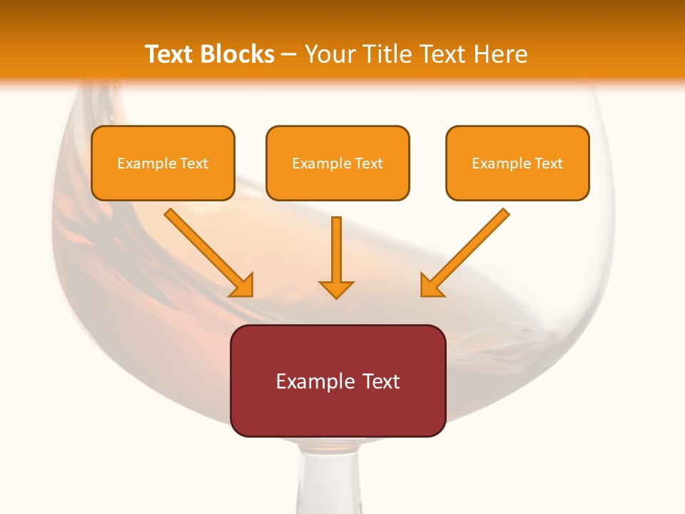 A Glass Of Whiskey On A White And Orange Background PowerPoint Template