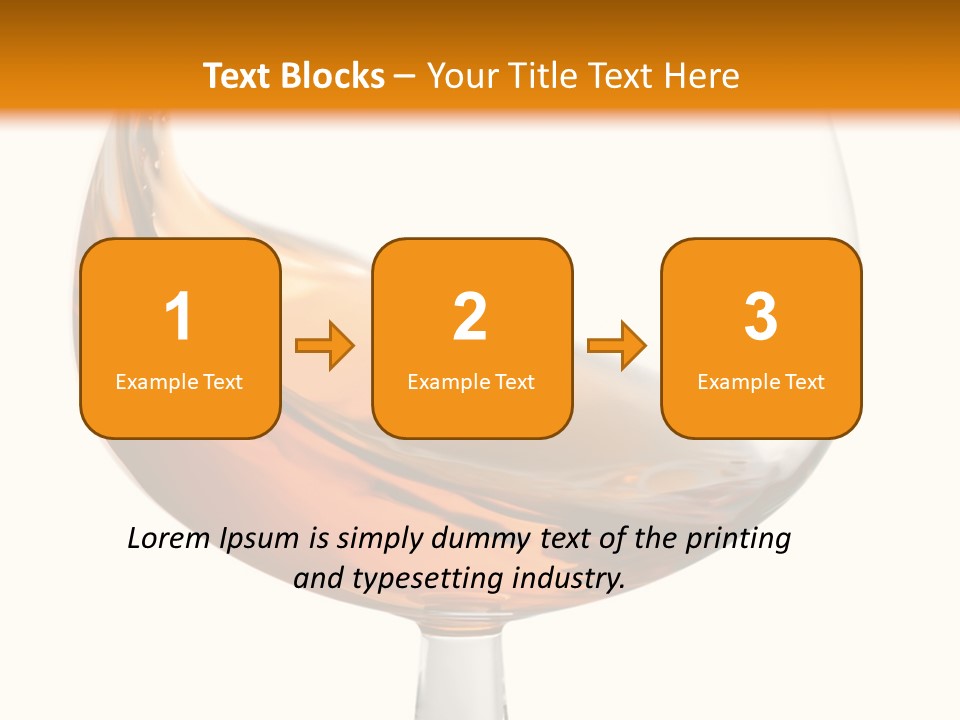 A Glass Of Whiskey On A White And Orange Background PowerPoint Template