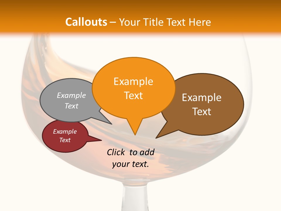 A Glass Of Whiskey On A White And Orange Background PowerPoint Template