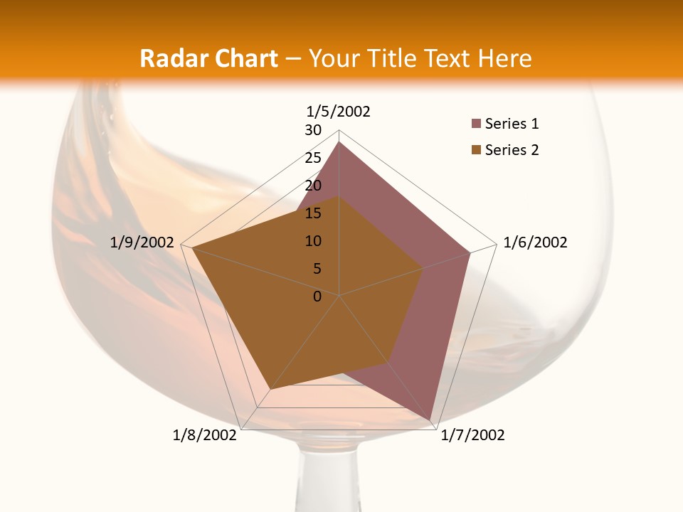 A Glass Of Whiskey On A White And Orange Background PowerPoint Template