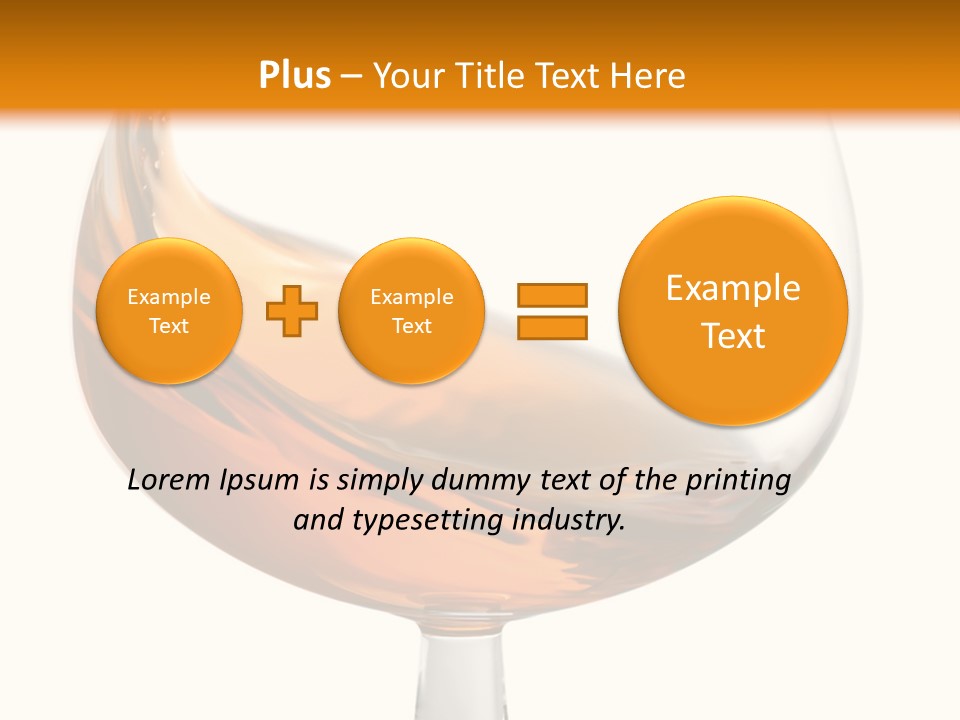 A Glass Of Whiskey On A White And Orange Background PowerPoint Template