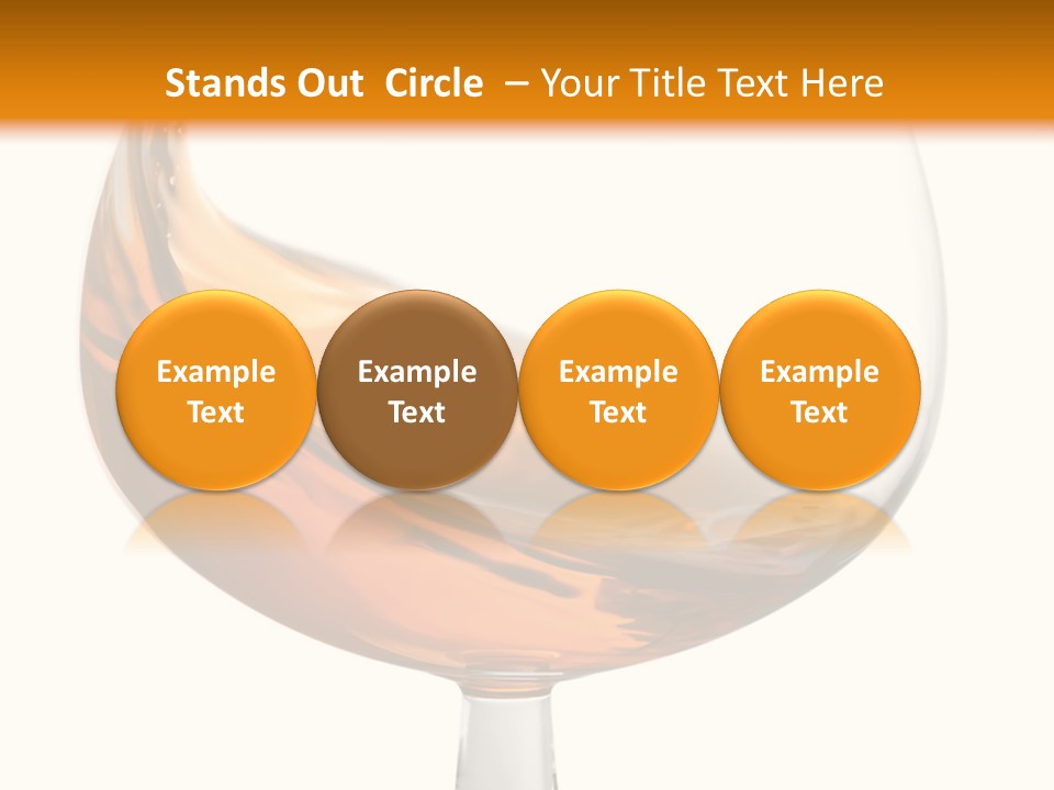 A Glass Of Whiskey On A White And Orange Background PowerPoint Template
