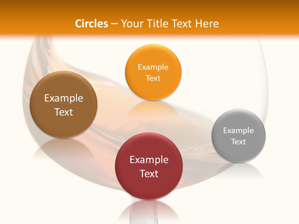 A Glass Of Whiskey On A White And Orange Background PowerPoint Template