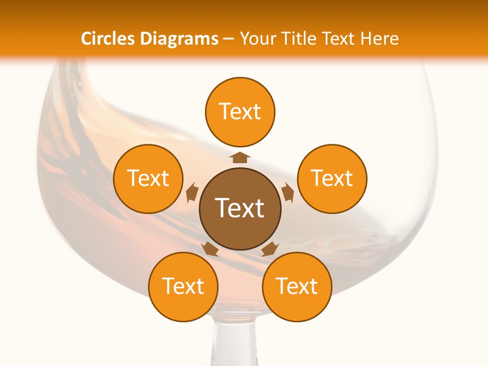 A Glass Of Whiskey On A White And Orange Background PowerPoint Template