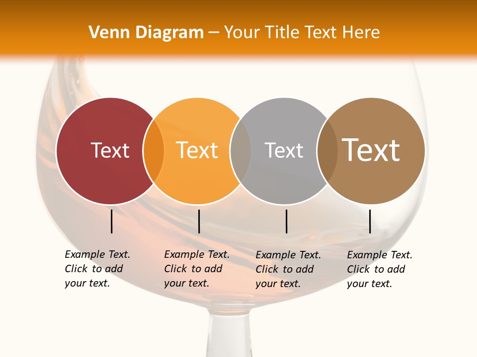 A Glass Of Whiskey On A White And Orange Background PowerPoint Template