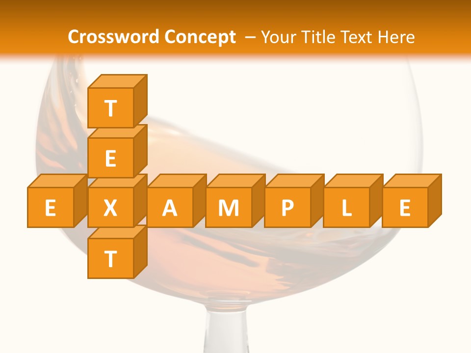 A Glass Of Whiskey On A White And Orange Background PowerPoint Template