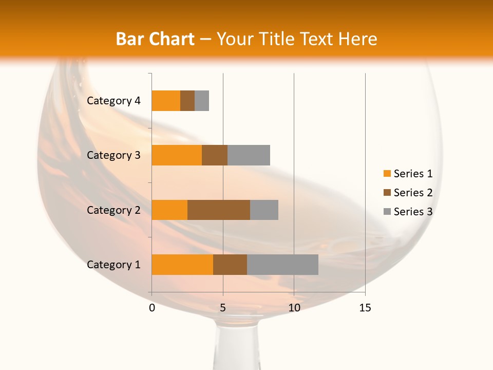 A Glass Of Whiskey On A White And Orange Background PowerPoint Template