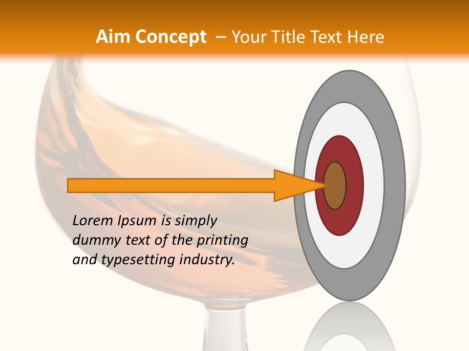 A Glass Of Whiskey On A White And Orange Background PowerPoint Template