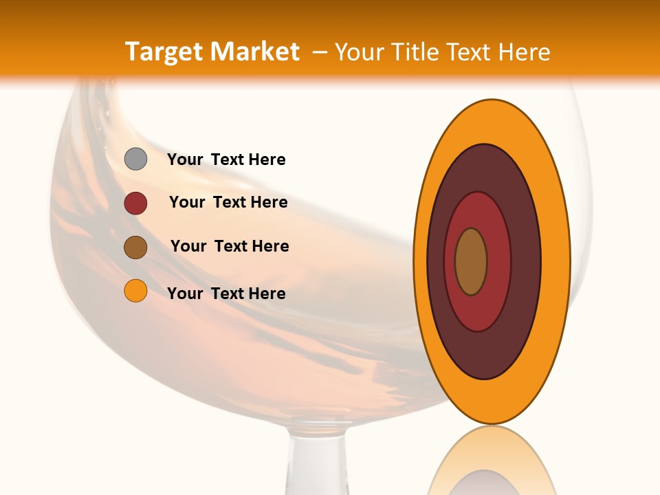 A Glass Of Whiskey On A White And Orange Background PowerPoint Template