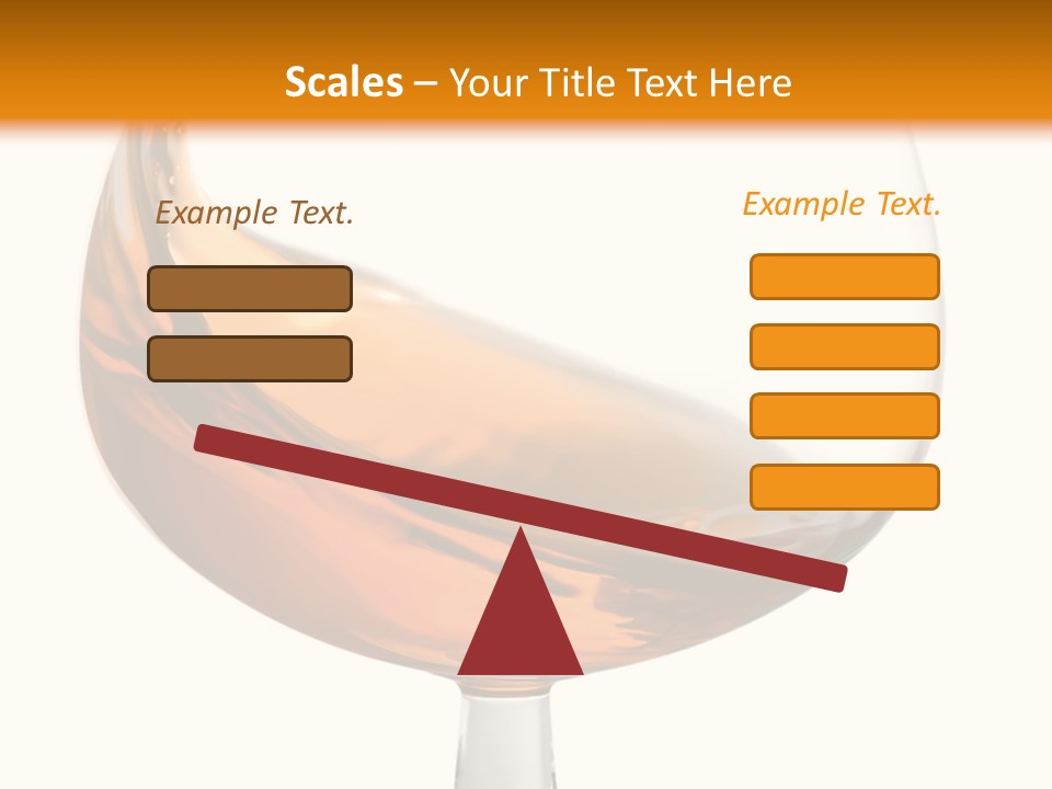 A Glass Of Whiskey On A White And Orange Background PowerPoint Template