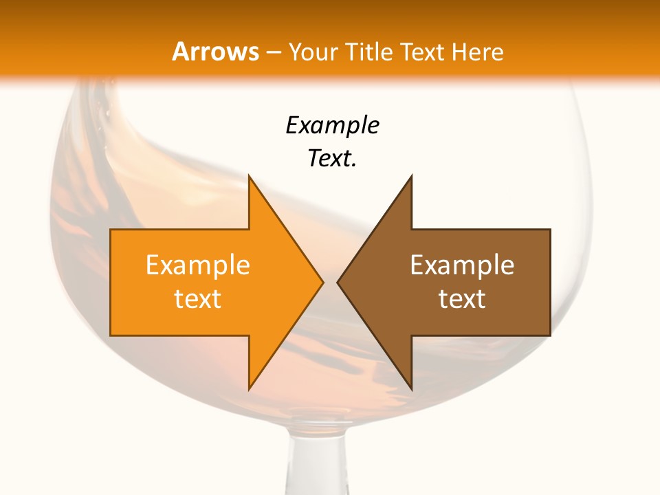 A Glass Of Whiskey On A White And Orange Background PowerPoint Template