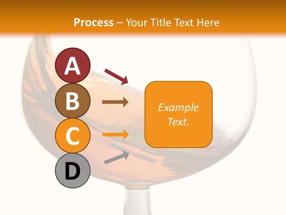 A Glass Of Whiskey On A White And Orange Background PowerPoint Template