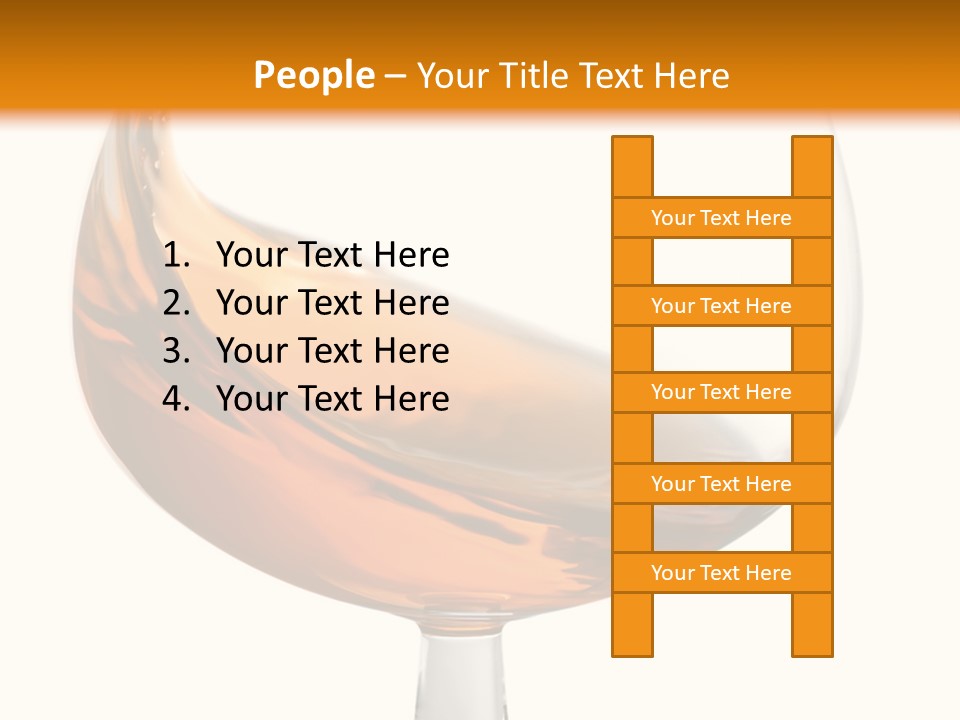 A Glass Of Whiskey On A White And Orange Background PowerPoint Template