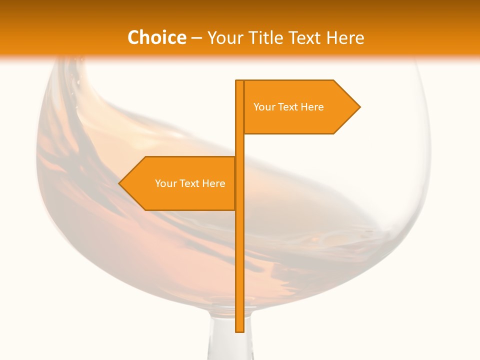 A Glass Of Whiskey On A White And Orange Background PowerPoint Template