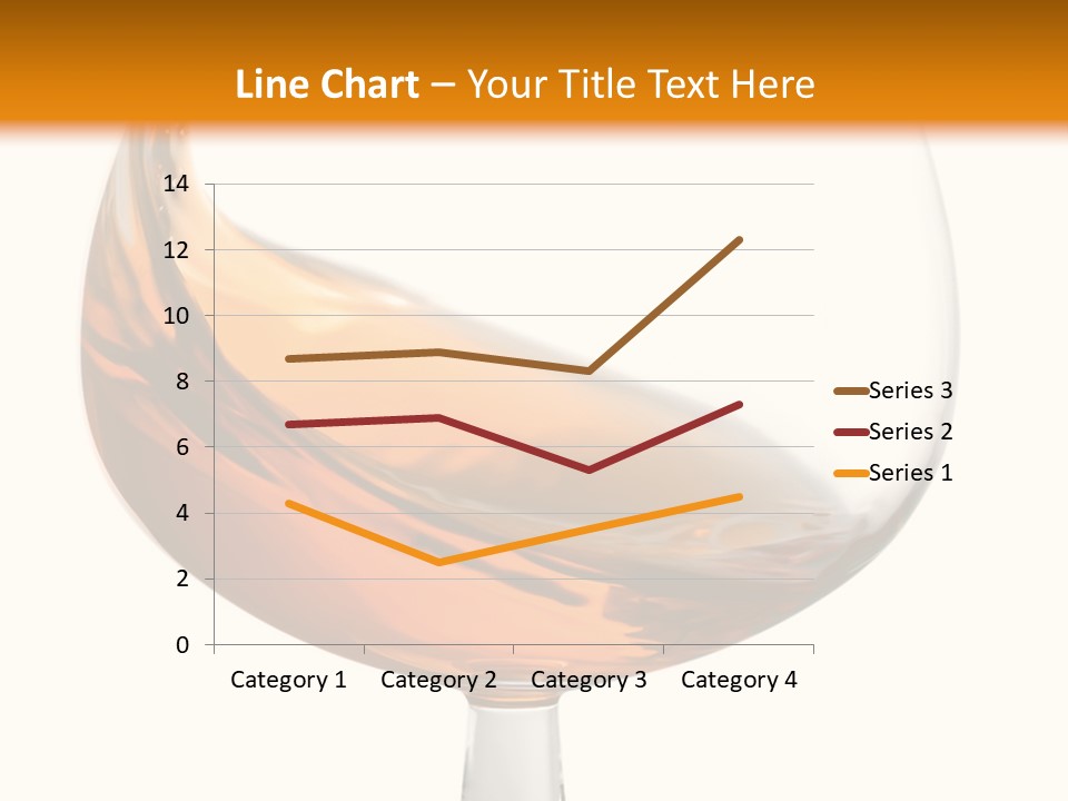 A Glass Of Whiskey On A White And Orange Background PowerPoint Template