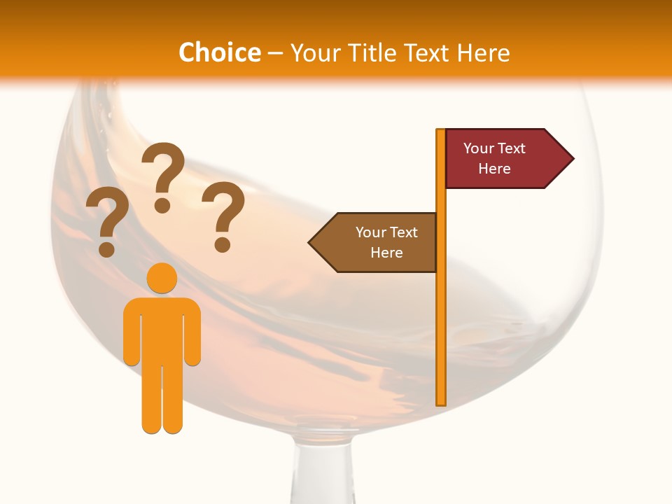 A Glass Of Whiskey On A White And Orange Background PowerPoint Template