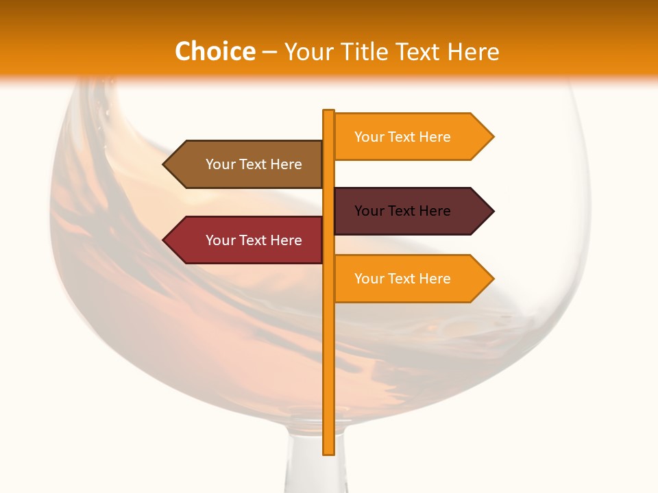 A Glass Of Whiskey On A White And Orange Background PowerPoint Template