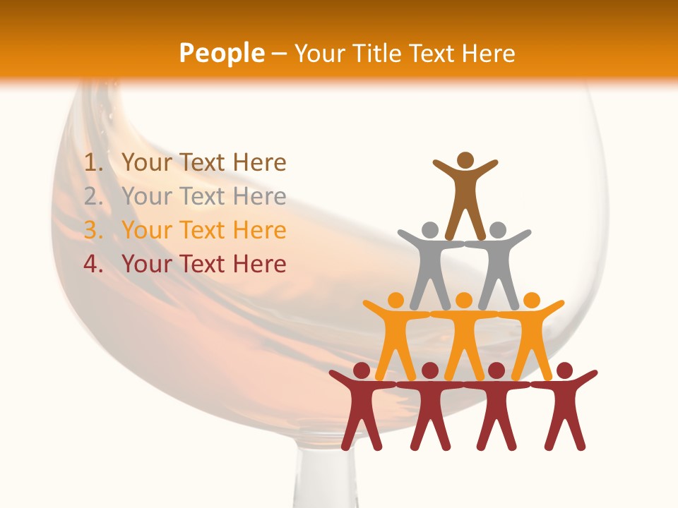 A Glass Of Whiskey On A White And Orange Background PowerPoint Template