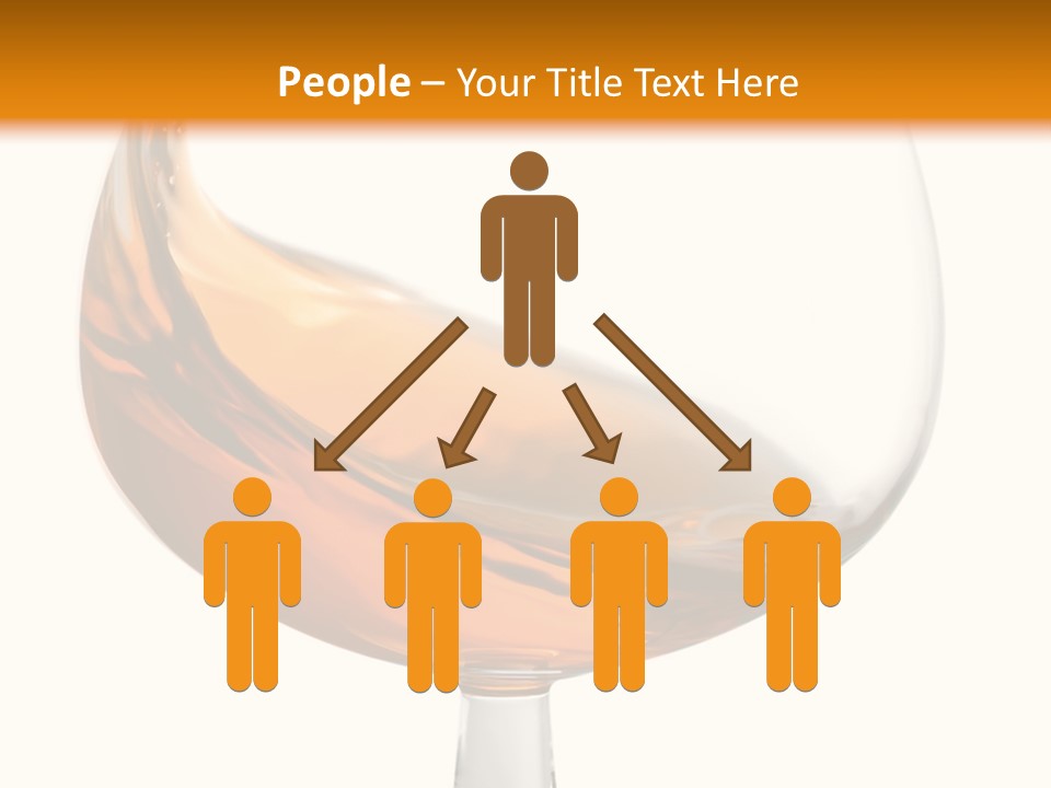 A Glass Of Whiskey On A White And Orange Background PowerPoint Template