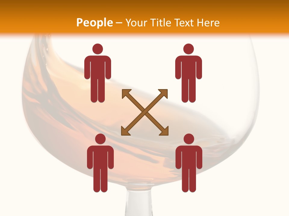 A Glass Of Whiskey On A White And Orange Background PowerPoint Template