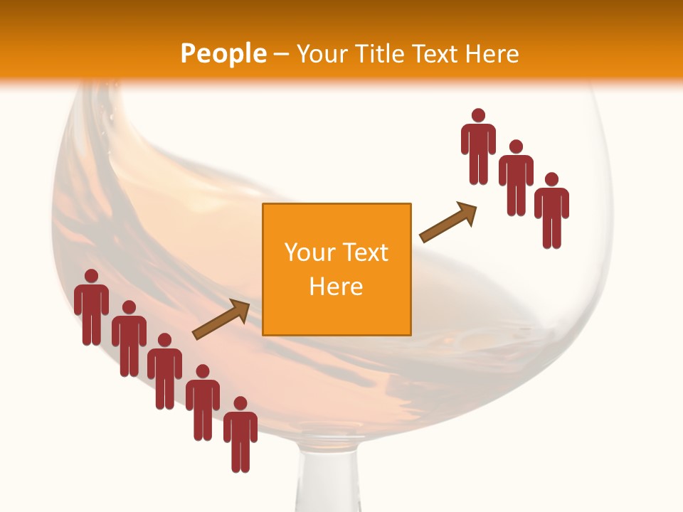 A Glass Of Whiskey On A White And Orange Background PowerPoint Template