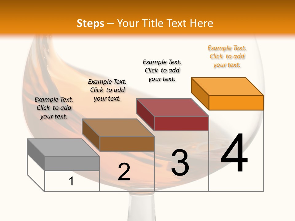 A Glass Of Whiskey On A White And Orange Background PowerPoint Template