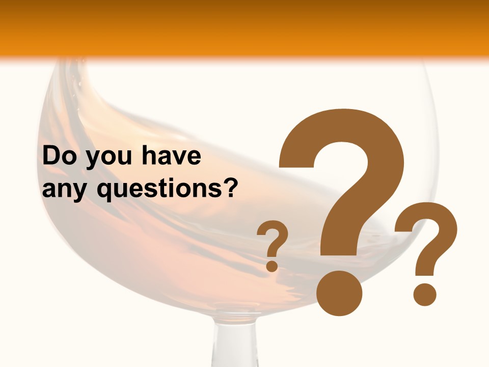 A Glass Of Whiskey On A White And Orange Background PowerPoint Template