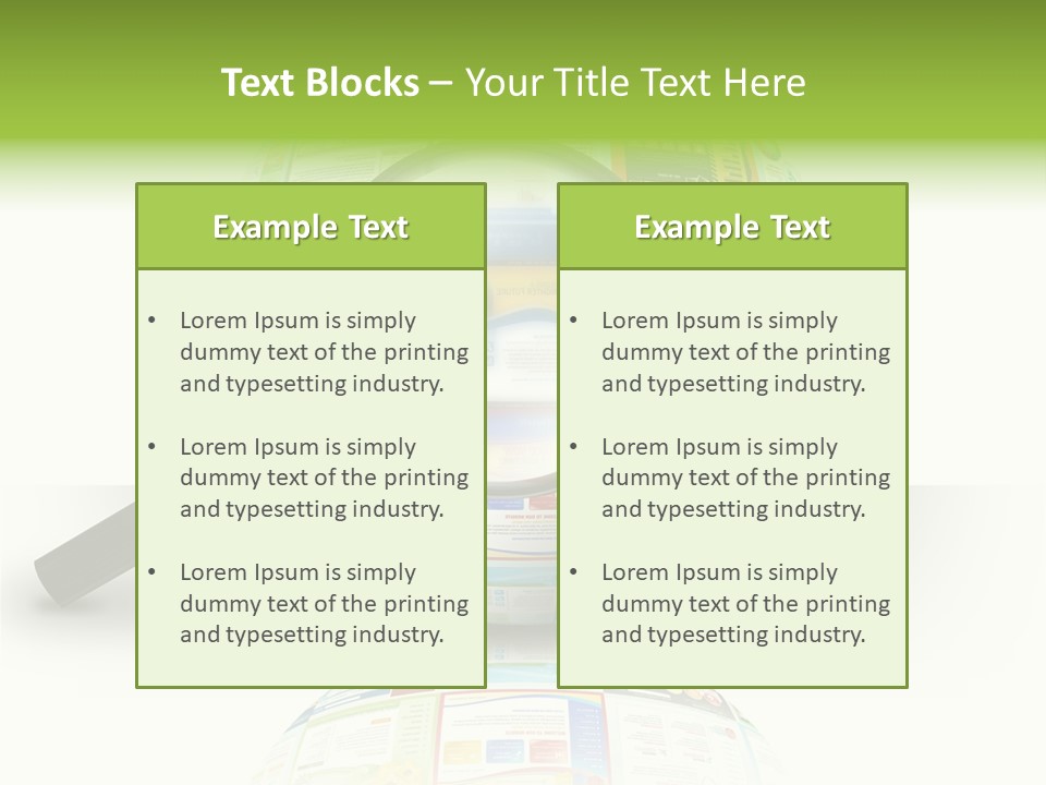 A Magnifying Glass On Top Of A Colorful Globe PowerPoint Template