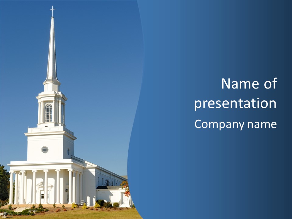 Tower Bell Tower Baptist Church PowerPoint Template